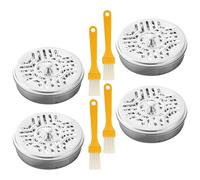 Boîte à spirales d'encens en acier inoxydable robuste - Porte-encens avec un couvercle ajouré - Pour chambre à coucher, salle d'étude, cour, jardin, terrasse, méditation, yoga, sommeil, camping