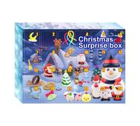 Boîte À Stores À 24 Grilles, 1 Ensemble, Boîte À Jouets Surprise De Noël, Calendrier De Noël, Boîte De Décoration Pour Fête