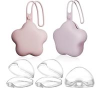 Boite a Sucette Bebe,2pcs Boîte De Rangement en Silicone pour Sucette|3pcs Sucettes Boîte à Tétine Bébé Silicone,Boîte À Sucettes Portable en Silicone pour Bébé pour Voyage en Plein Air