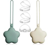 Boite a Sucette Bebe,2pcs Boîte De Rangement en Silicone pour Sucette|3pcs Sucettes Boîte à Tétine Bébé Silicone,Boîte À Sucettes Portable en Silicone pour Bébé pour Voyage en Plein Air
