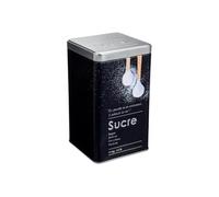 5five Boîte à sucre Relief II Métal noir L 10,8 x l 10,8 x H 18,4 cm