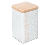 5five - boîte à sucre poudre métal ""scandinave nature"" blanc