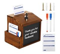Boîte à Suggestions avec Fermeture à Clé | Outil Collecte Fonds Privé Verrouillable en Bois pour le Stockage d'Argent | Boîte De Dons Et Commentaires,Pour Café, École, Bureau, Bar, Salle Communale