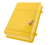 Boîte à Suggestions Murale avec Serrure, Plastique Jaune, Moderne