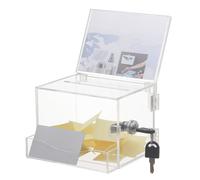 Boîte à suggestions transparente : conteneur de collecte de dons en acrylique, bulletins de vote de boîte aux lettres transparente, conférence sur les boîtes aux lettres de commentaires civils |