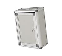 Boîte à Suggestions Verrouillable avec Cadre en Alliage d'Aluminium, Boîte de Dons Murale Protégée pour Bureau et Maison