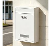 Boîte à suggestions verrouillable avec serrure à combinaison, boîte aux lettres murale pour la maison, le bureau et l'extérieur, boîte aux lettres percée durable pour bulletin de vote et livraison
