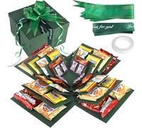 Boîte à surprise, 5 couches, boîte cadeau créative, boîte à explosion avec ruban, faite à la main, boîte cadeau noire pour la Saint-Valentin, un anniversaire