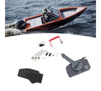 Boîte à télécommande hors-bord pour Yamaha 2 temps 40/85 CV - Boîtier de commande monté latéralement avec corde de sécurité et amortissement des gaz réglable pour petits bateaux, pêcheurs et