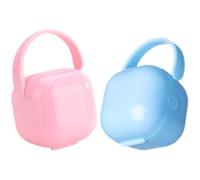 Boîte à Tétine PP Portable Poignée, 2 Pièces Rangement | Garde la Sucette Propre, pour Paquet Bébé Organisé, Usage Crèche et Sorties Quotidiennes