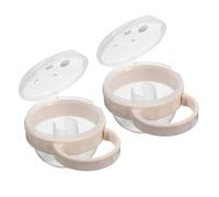 Boîte à Tétines Bébé en PP Crochet, Lot de 2, Blanc | Rangement Hygiénique et Anti-poussière, Format Portable à Couches et Voyage, Usage Bébé