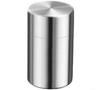 Boîte à thé à double couvercle en acier inoxydable 304 SS épais pour une résistance à la rouille et une performance de stockage des aliments secs à long terme (grande taille)