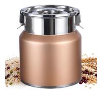 Boîte À Thé Boîte à Thé 2,5 L Résistante aux Taches Couvercle Étanche | Stockage d'eau en acier inoxydable Pour Table Fermière Salle de Restaurant Fête Réunion Cuisine Camping Or