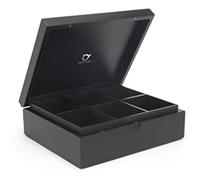 Boîte à thé - BREDEMEIJER - 184006 - 6 compartiments - Noir - Bambou