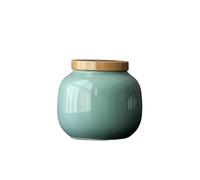 Boîte à Thé Candy Color Tea Cans Mini Portable Solid Color Glaze Ceramic Sealed Cans Tea Storage Cans Moisture-Proof Storage Small Cans Tea Cans(C)