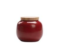 Boîte à Thé Candy Color Tea Cans Mini Portable Solid Color Glaze Ceramic Sealed Cans Tea Storage Cans Moisture-Proof Storage Small Cans Tea Cans(A)