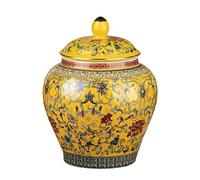 Boîte à Thé Ceramic Tea Cans Enamel Color General Cans Half A Catty Palace Style High-End Biluochun Candy Home Storage Sealed Cans Tea Cans(C)