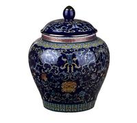 Boîte à Thé Ceramic Tea Cans Enamel Color General Cans Half A Catty Palace Style High-End Biluochun Candy Home Storage Sealed Cans Tea Cans(D)