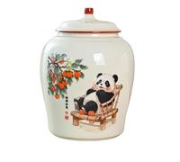 Boîte à Thé Ceramic Tea Cans Half A Pound Sealed Cans Moisture-Proof Empty Cans Storage Cans Porcelain Cans Black Tea Green Tea Pu'er Tea Cans Home Tea Cans(B)