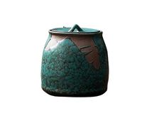 Boîte à Thé Ceramic Tea Cans Household Sealed Tea Cans Porcelain Cans Black Tea Green Tea Packaging Cans Coarse Pottery Storage Cans Tea Cans