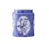 Boîte à Thé Chinese Style Plum, Orchid, Bamboo and Chrysanthemum Square Tea Cans Ceramic Sealed Cans Moisture-Proof Tea Storage Cans Household Tea Storage Cans Tea Cans