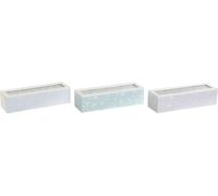 Boîte à thé DKD Home Decor bleu vert violet cristal bois MDF (3 pièces)