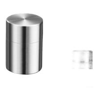 Boîte à thé en acier inoxydable 304 avec double couvercle hermétique, récipient de rangement à large goulot conçu pour garder le thé, les fruits secs, les noix et les céréales frais (trompette)