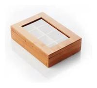Boîte à thé en bambou bois clair Point Virgule PV-BAM-3117 G