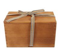 Boîte à Thé en Bois Marron, Coffret Présent Rectangulaire Numéro 5 | , Réutilisable et Facile à Ouvrir, pour Vase ou Petites Bouteilles, Anniversaires et Dîners