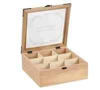 Boîte à thé en bois pour sachets de thé | Boîte de rangement décorative élégante pour ranger et exposer des sachets de thé pour amis, couples et collègues de travail