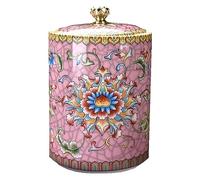 Boîte à thé en céramique scellée de cuisine, récipient de rangement pour café et épices, vert, 14 x 9,4 cm - Solution de stockage hermétique des aliments pour l'organisation du garde-manger