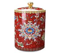 Boîte à thé en céramique scellée de cuisine, récipient de rangement pour café et épices, vert, 14 x 9,4 cm - Solution de stockage hermétique des aliments pour l'organisation du garde-manger