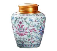 Boîte à Thé Enamel Tea Caddy Ceramic Portable Tea Box Travel Storage Sealed Jar Household Tea Caddy Loose Tea Tea Cans