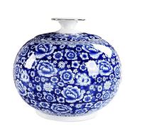 Boîte à Thé Extra Large Blue and White Porcelain Round Tea Caddy with Full Color Ceramic Tangerine Peel and White Tea Loose Tea Sealed Storage Caddy Tea Cans