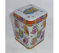 Boîte à thé Motif chouette Multicolore