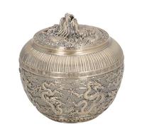 Boîte à thé, Réservoir de Stockage de Chine Alliage Vintage, Chine Dragon Hermétique Design Tea Bag Canister, Récipient de Stockage de thé en Vrac Décoratifs Pot à (Couleur
