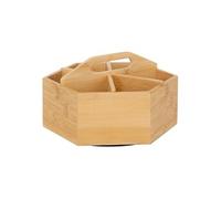 Boîte à Thé Rotative en Bambou "6 Compartiments" 22cm Naturel