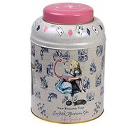 Boîte à thé vintage Alice au pays des merveilles avec 240 sachets de thé anglais Rose