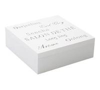 Boite à thés 9 compartiments Blanc laqué G