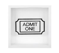 Boîte à Tickets avec Espace pour Un Cadre Photo. Une boîte pour Ranger Les Billets de Concert. Billet de cinéma. Blanc 20x20cm (Style de Police)