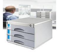 Boîte à tiroir verrouillable en métal, armoire de rangement de fichiers, organisateur de bureau en alliage d'aluminium, boîte latérale durable pour une utilisation efficace au bureau