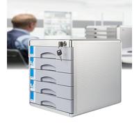 Boîte à tiroir verrouillable en métal, armoire de rangement de fichiers, organisateur de bureau en alliage d'aluminium, boîte latérale durable pour une utilisation efficace au bureau