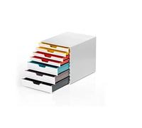 Boîte à tiroirs A4 DURABLE - VARICOLOR MIX - 7 compartiments - Blanc et multicolore
