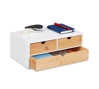 relaxdays Organiseur de bureau 3 tiroirs