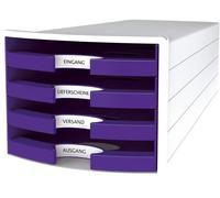 Boîte à tiroirs HAN IMPULS 2.0 Trend Colours 4 tiroirs ouverts blanc / violet