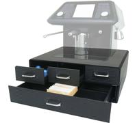 Boîte à tiroirs pour capsules de café/sachets de thé HWC-L99, Boîte de rangement avec 4 tiroirs Caisse 13x34x31cm