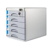 Boîte à tiroirs verrouillable en alliage d'aluminium pour le bureau - Boîte latérale idéale pour la maison et le bureau - 5ème étage