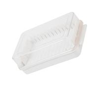 Boîte à Trancher le Beurre Couvercle Transparent, PP Blanc | Tranches Uniformes, Protection Poussière et Insectes, Organisation du Réfrigérateur, pour Fromage