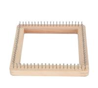 Boîte à tricot en bois à tricot à tricot de bricolage DIY Craflier de tricot fabriqué pour le chapelet de tissage Châle pour enfants pour adultes Beech Wood en acier inoxydable 1 (20 * 20cm)