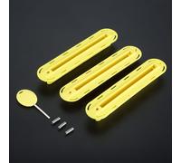 Boîte À Trois Ailerons En Plastique De 5,9 Pouces, Pour Le Futur Surf Sup Vis Planche De Surf, Jeu De Bouchons D'ailerons De Surf, Accessoires De Surf Jaune/Bleu 3 Pièces